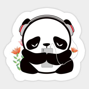 PANDA MUSIC Sticker